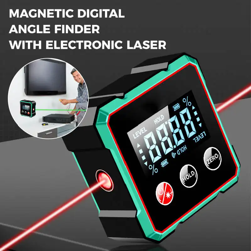 Industrial Laser Alignment - Magnetic Digital Angle Finder With Electronic