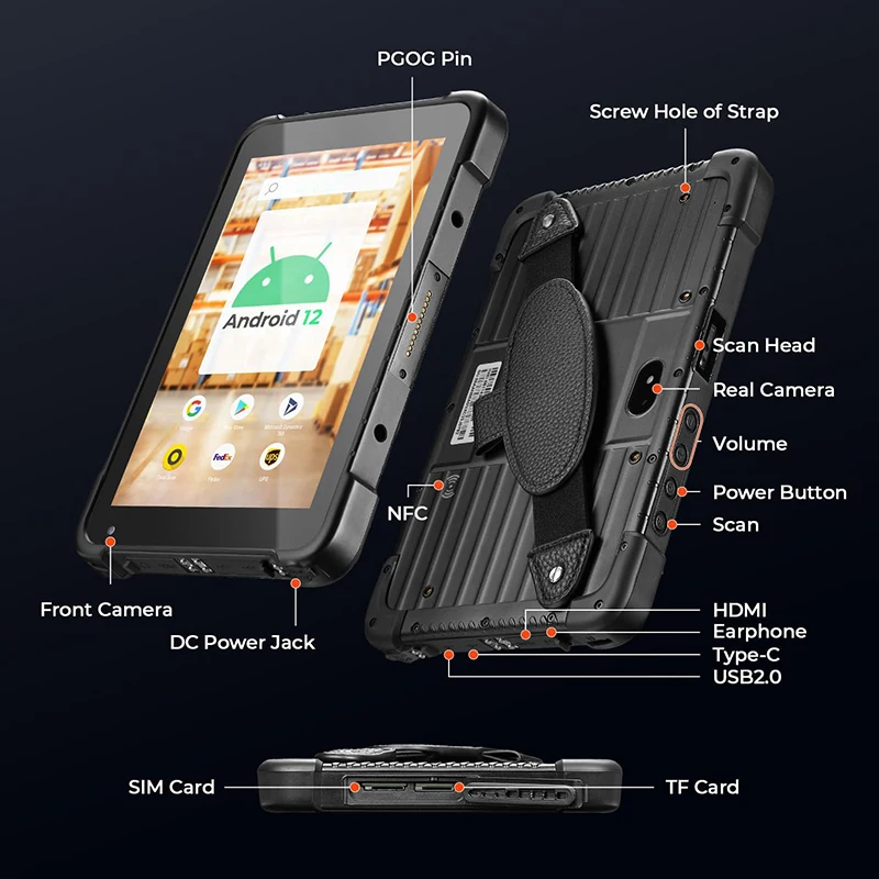 Industrial Laser Scanner - Android Rugged Industrial Waterproof Tablet PC,
