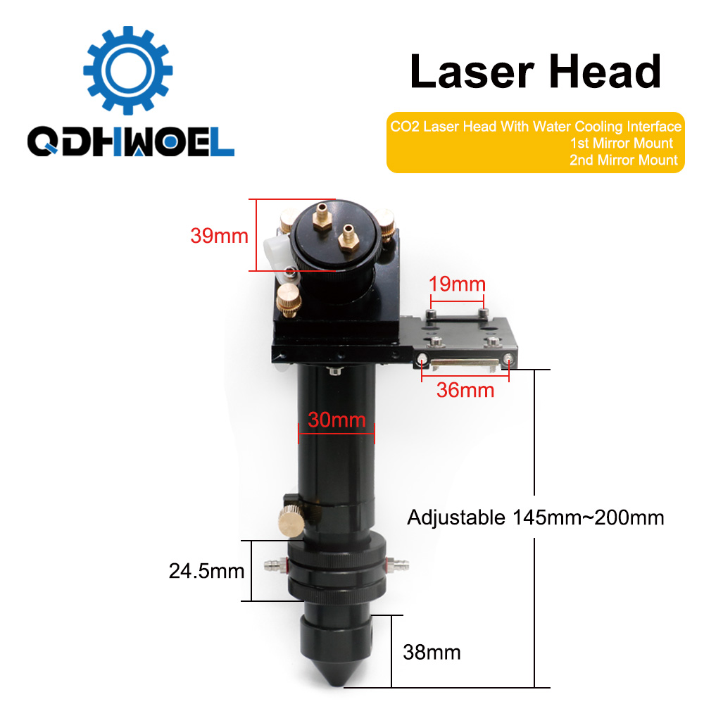 Co2 Laser Mirror - QDHWOEL Water Cooling CO2 Laser Head