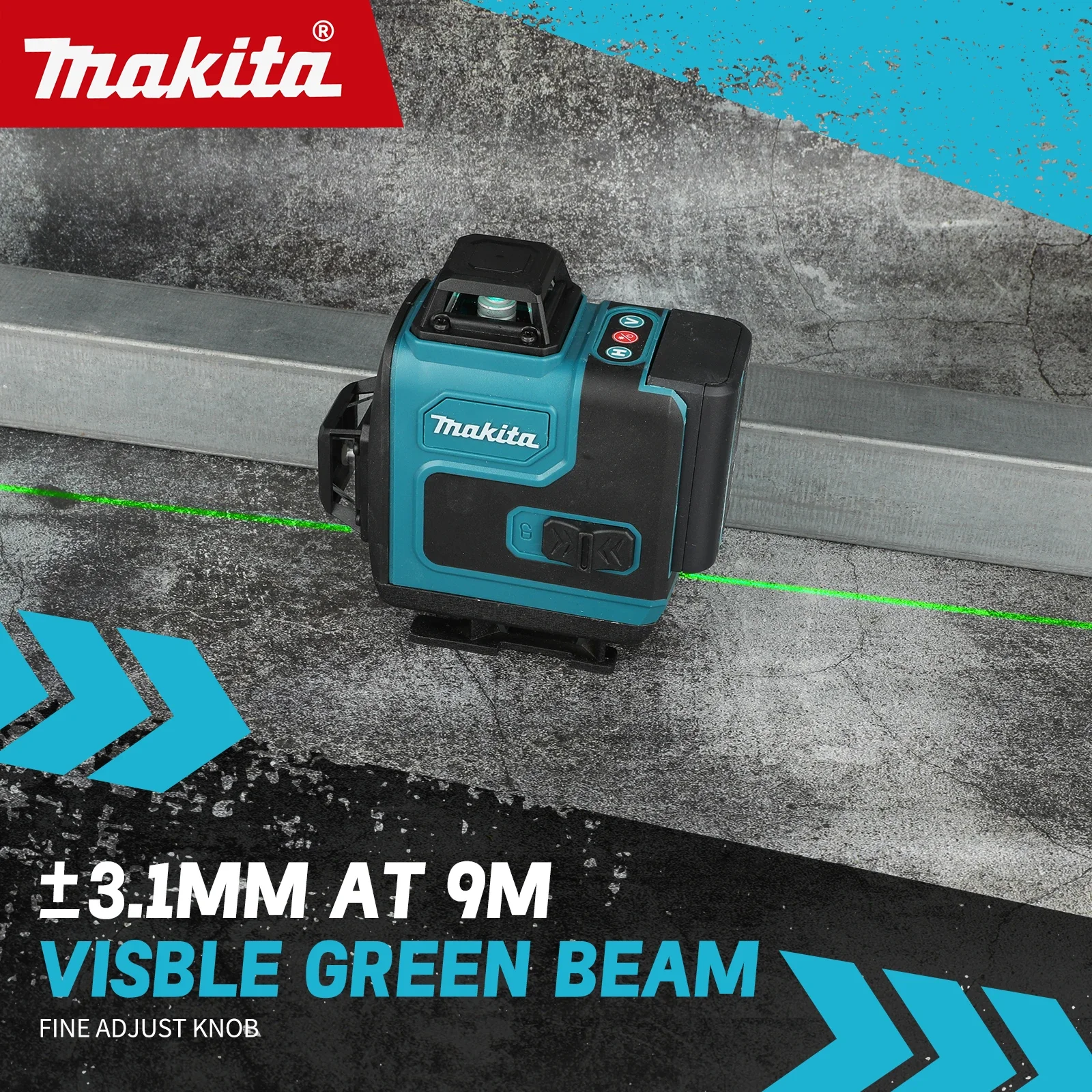 Makita 4×360° Cross Laser Leve - Industrial Laser Alignment Tool recension och pris