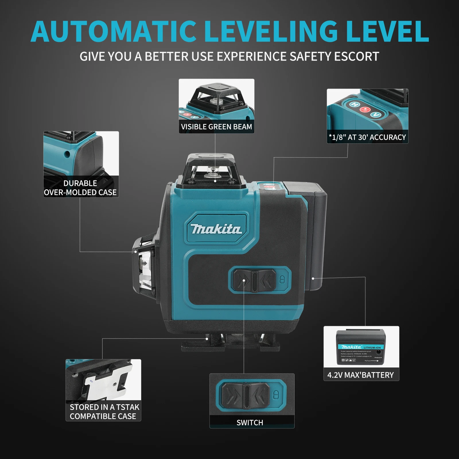 Makita 4×360° Cross Laser Leve - Industrial Laser Alignment Tool recension och pris