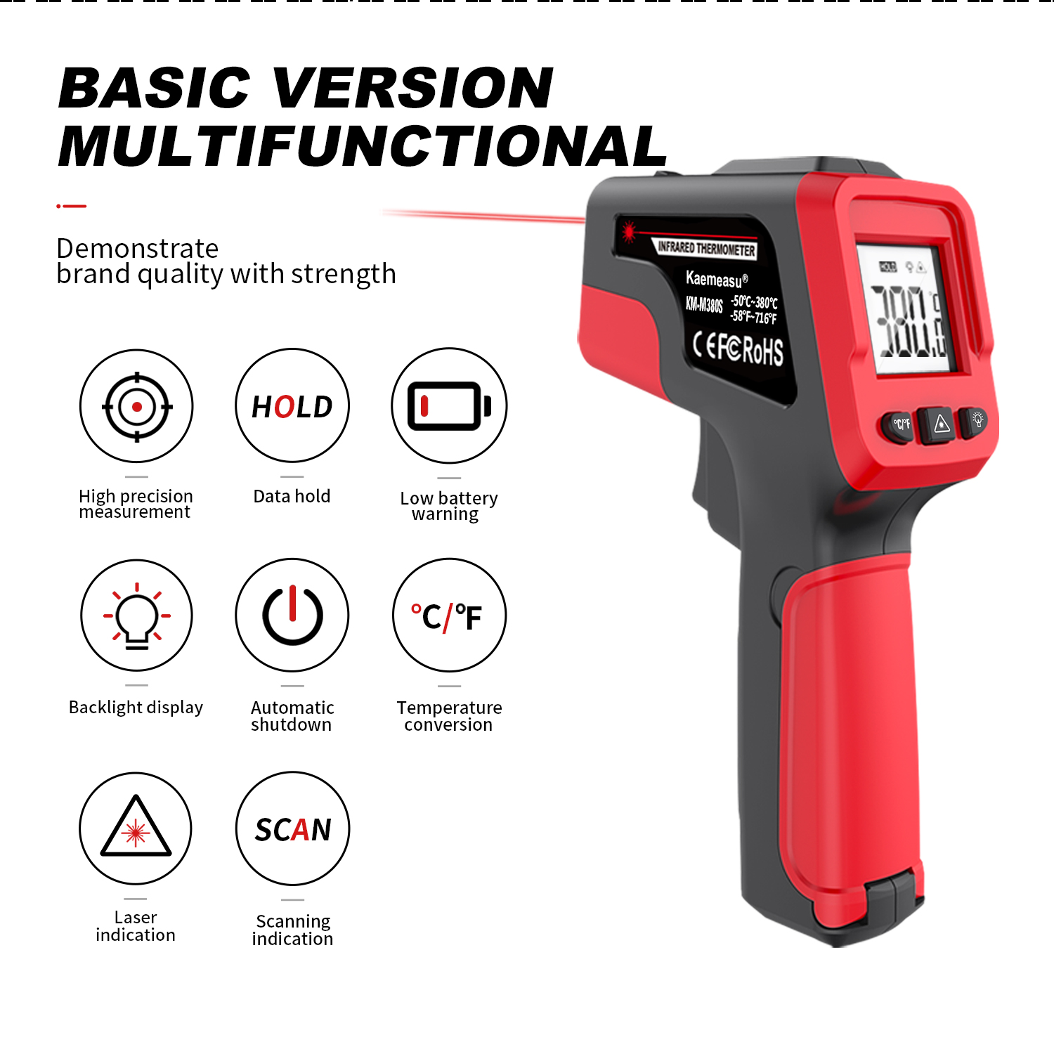Infrared Thermometer Gun Home  - Industrial Laser Blaster recension och pris