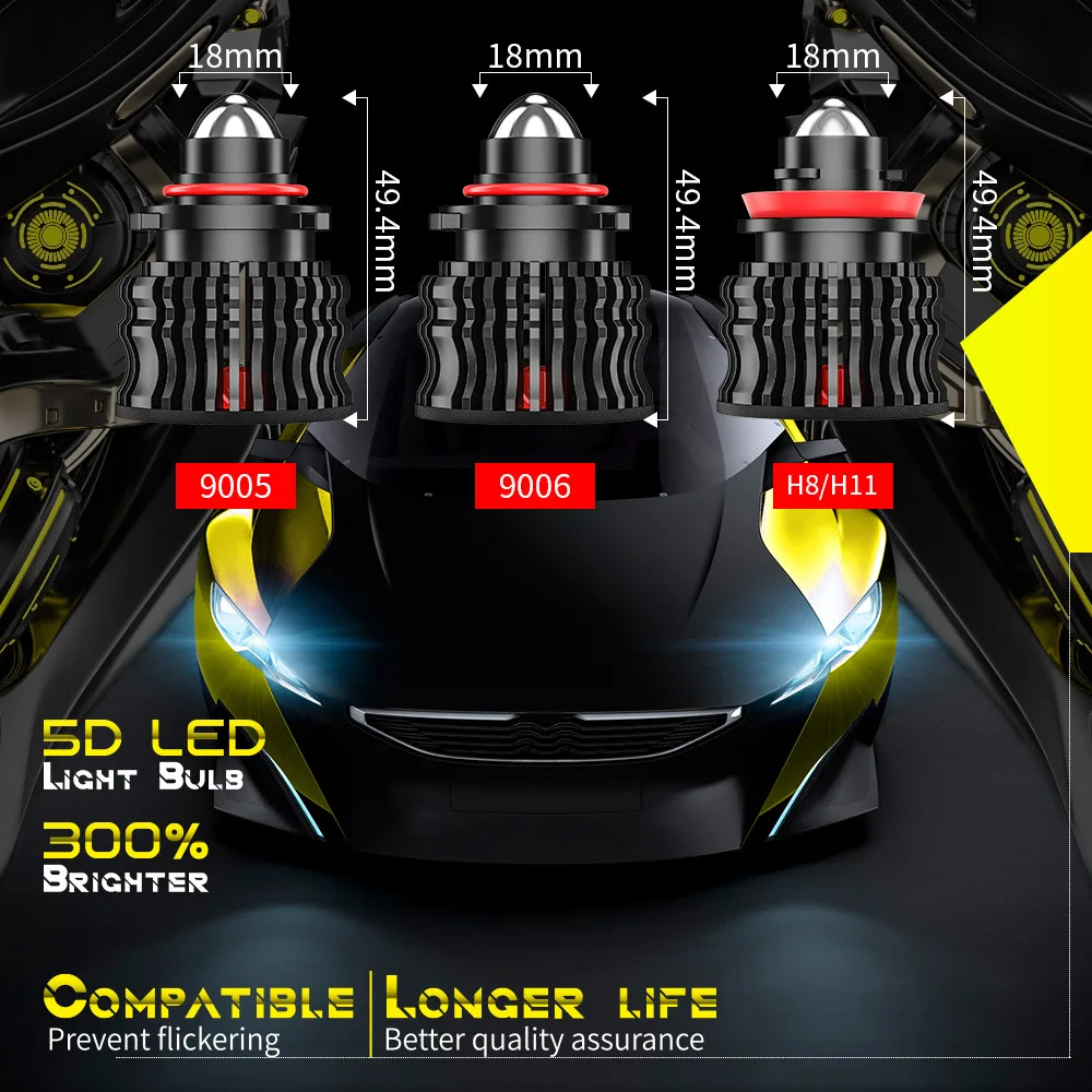 9005HB3 9006HB4 Led Laser Fog  - Laser Focus Lens recension och pris