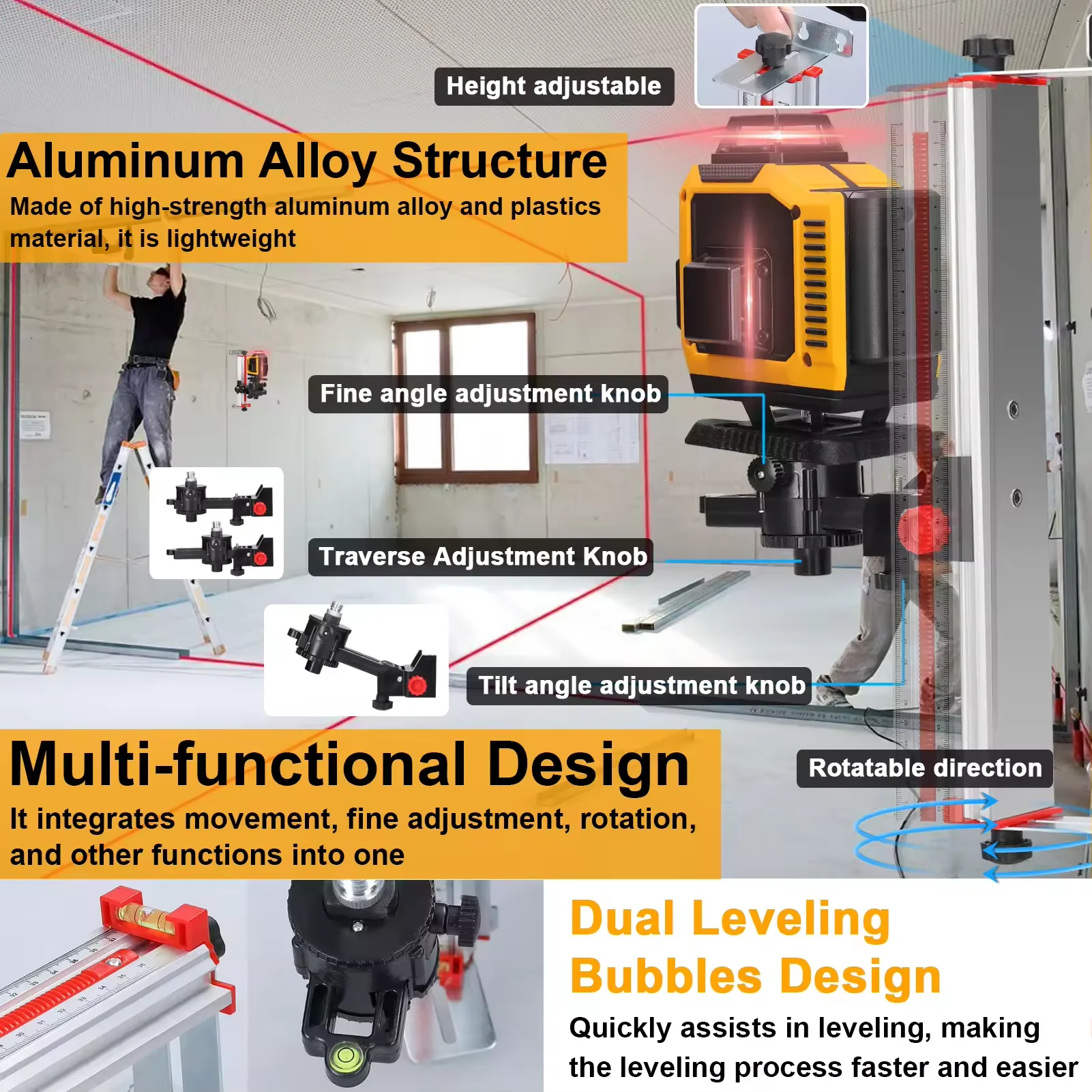Stable Mounting Aluminum Alloy - Industrial Laser Alignment Tool recension och pris