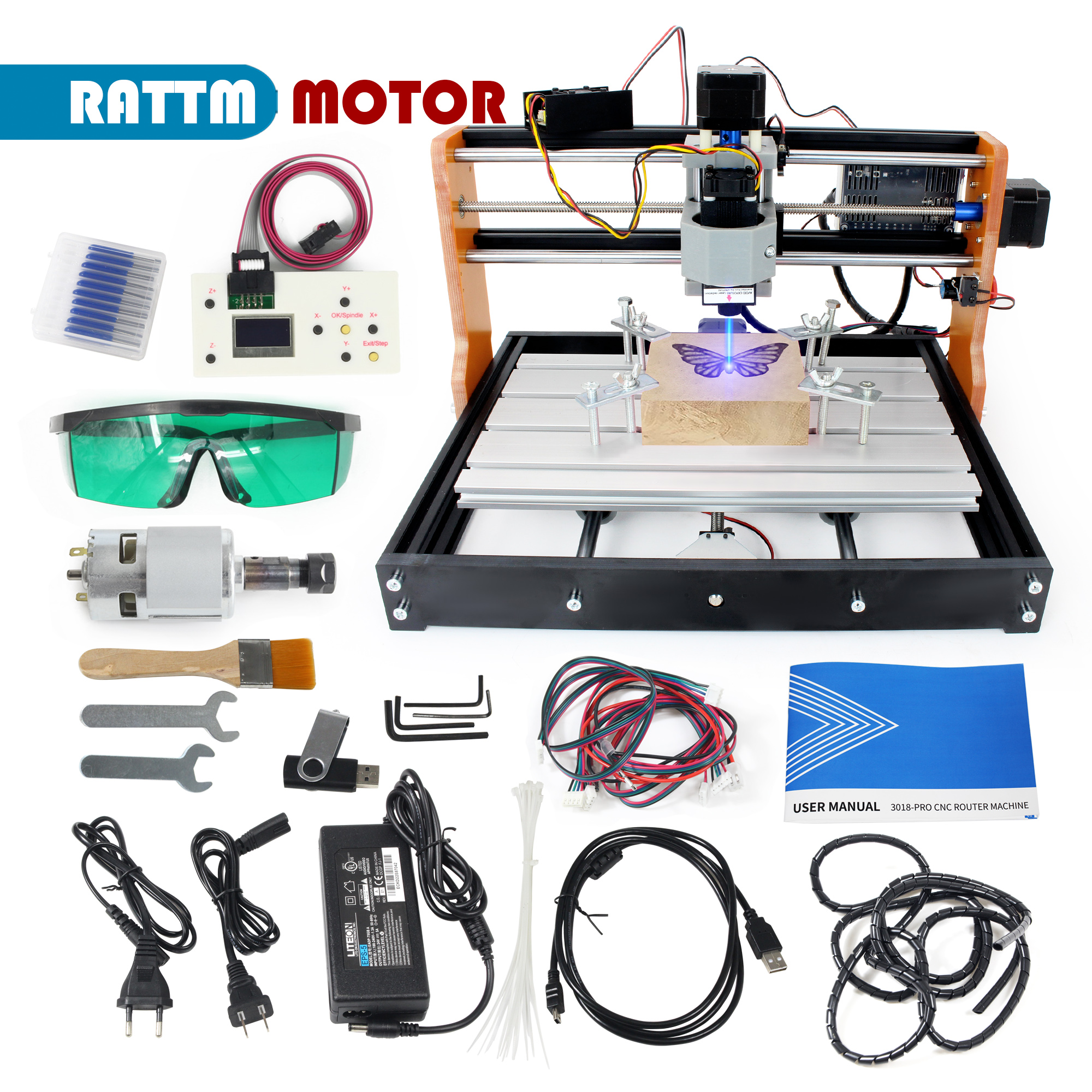 【EU&USA Stock】CNC 3018 PRO Las - Industrial Laser Sensor recension och pris